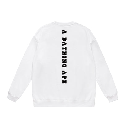 A Bathing Ape Back Letter Print Hoodie White