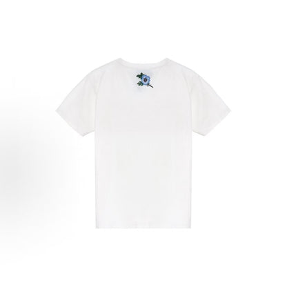 GUCCI Logo Letter Print Short Sleeve T-Shirt for Women, White