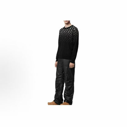 LOUIS VUITTON FW23 Gradient Logo Print Round-neck Sweater for Men