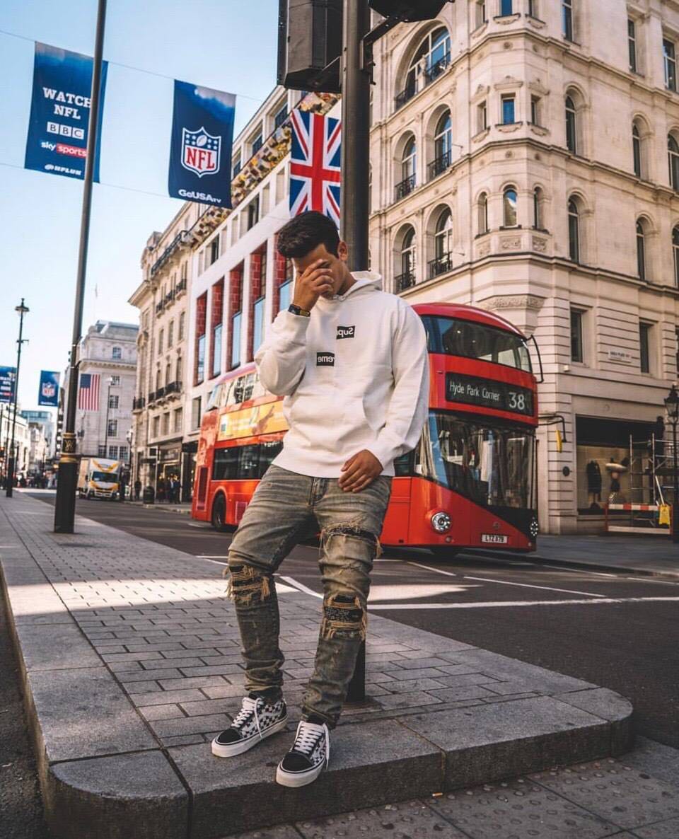 Supreme ×CDG Box Logo Hoodie White