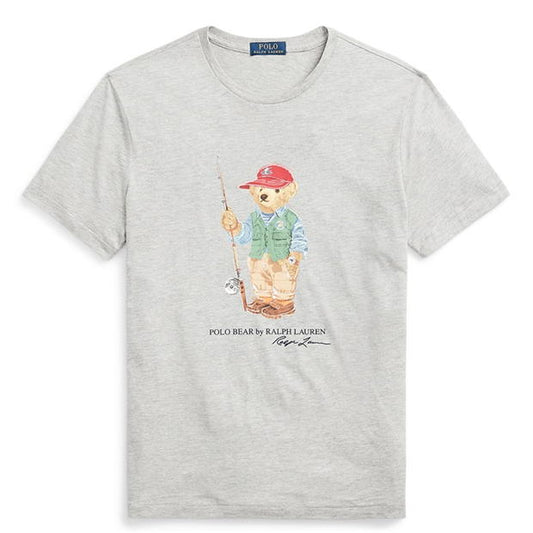 Ralph Lauren Bear Print Tee Andover Hthr