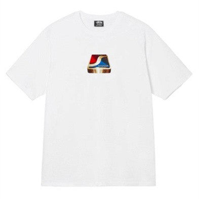 STUSSY METAL CUBE PRINT TEE WHITE