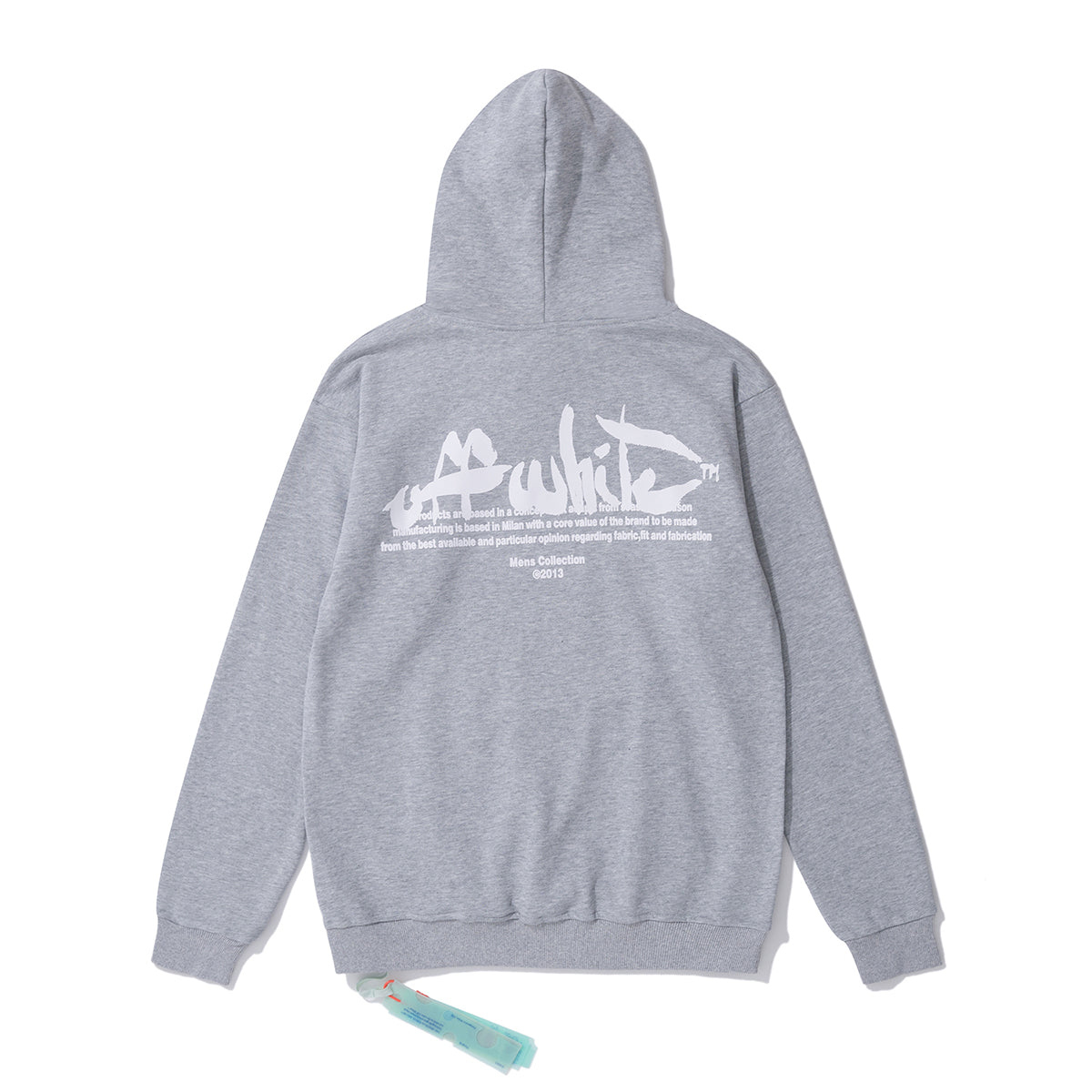 Off-White 872 doodle arrow print hooded sweater grey