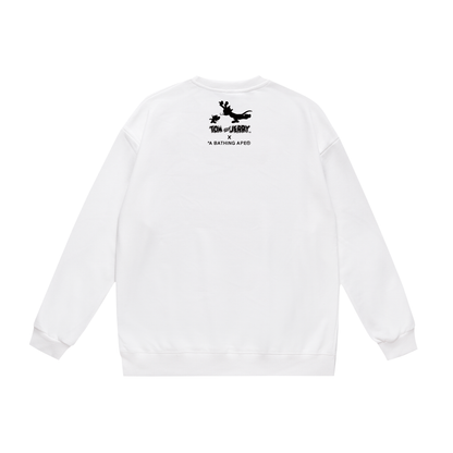 A Bathing Ape Tom And Jerry Print Hoodie White
