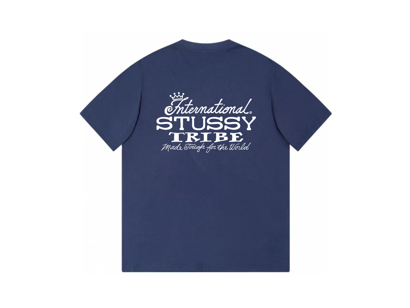 STUSSY TRIBE LETTERS PRINT TEE NAVY
