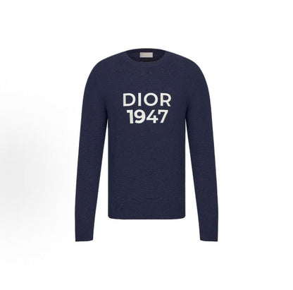 DIOR (Dior) SS24 Letter Logo Printed Roundneck Pullover Long Sleeve Knit Shirt for Men