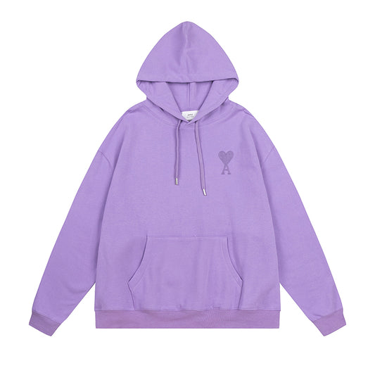 AMI Classic Logo Hoodie Purple