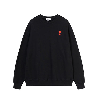 AMI  Small Logo Crewneck Hoodie Black