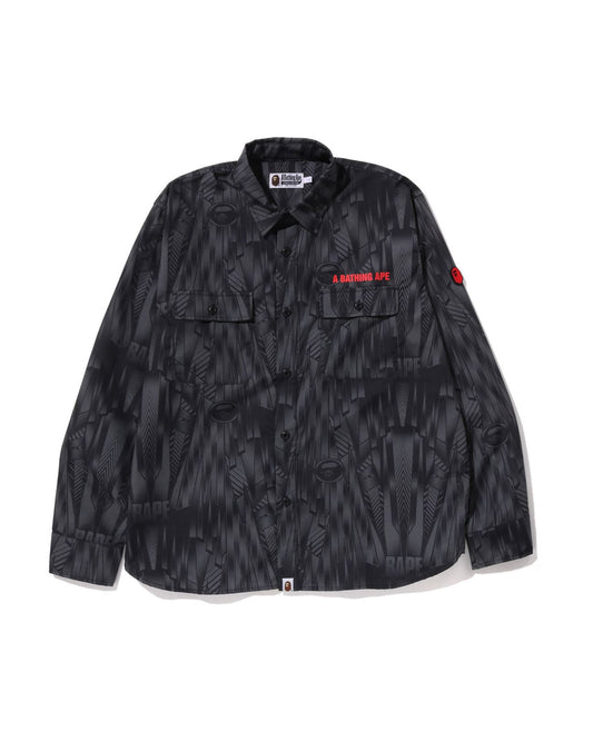 A Bathing Ape Speed Racer Relaxed Fit Shirt In Black
