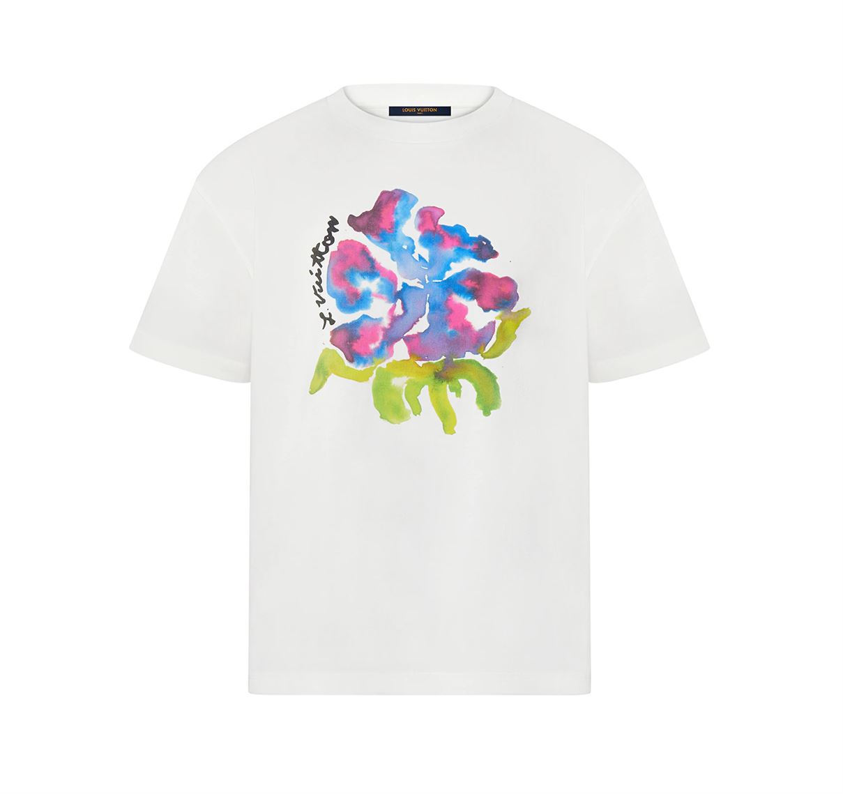LOUIS VUITTON PRINTED FLOWER DROP SHOULDERS TEE – LVTS008