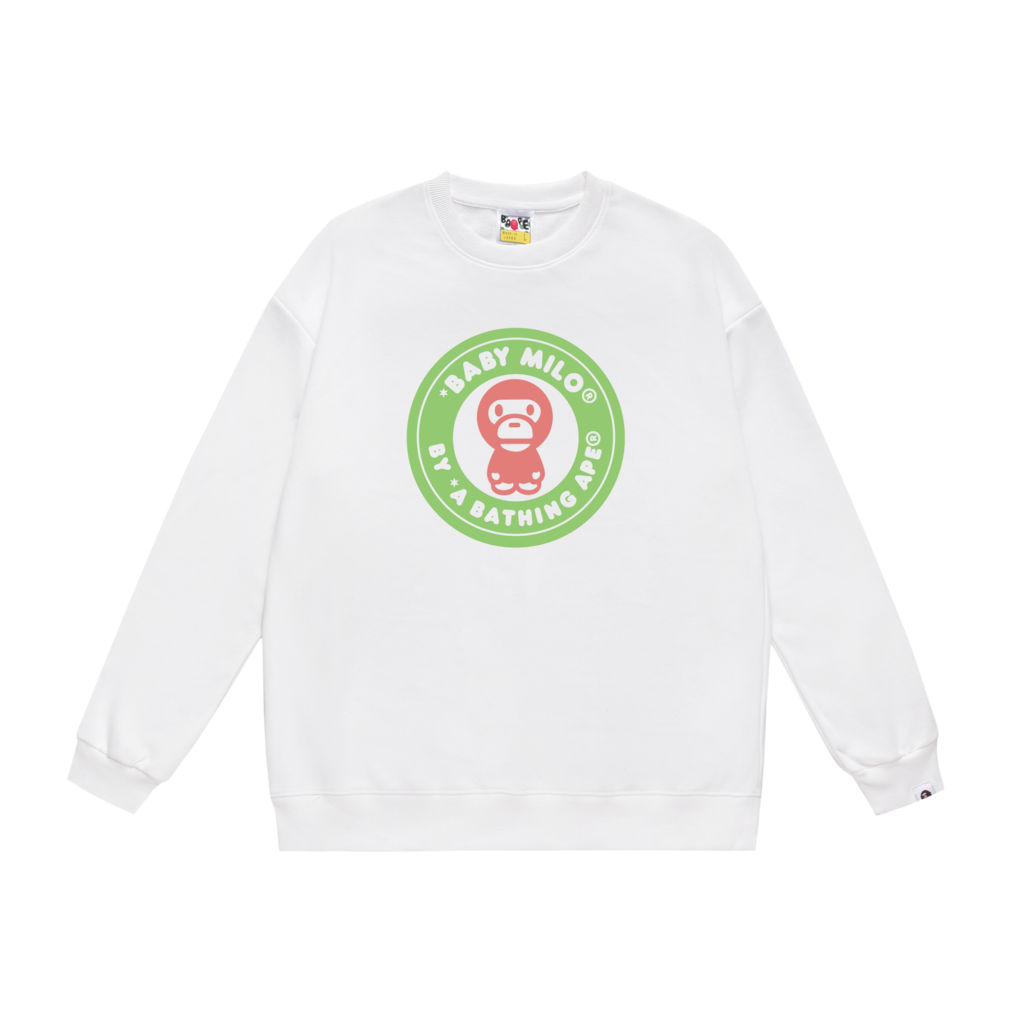 A Bathing Ape Baby Milo Print Hoodie White