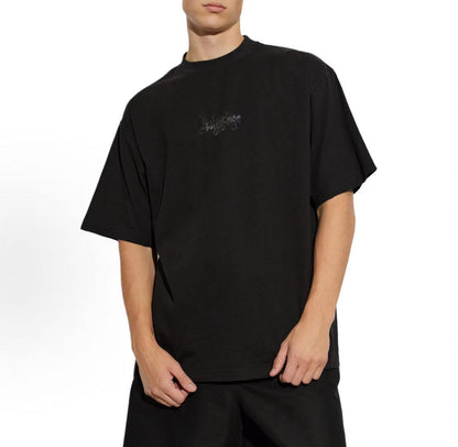 Balenciaga Logo Print Short-Sleeved Round-neck T-Shirt - Loose Fit - Men's Style