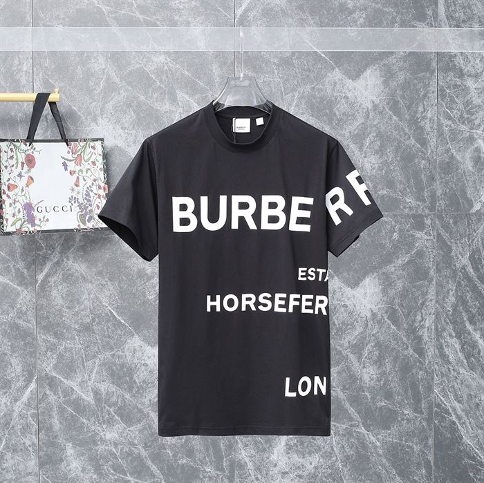 BURBERRY HORSEFERRY PRINT COTTON OVERSIZED T-SHIRT – BRS001