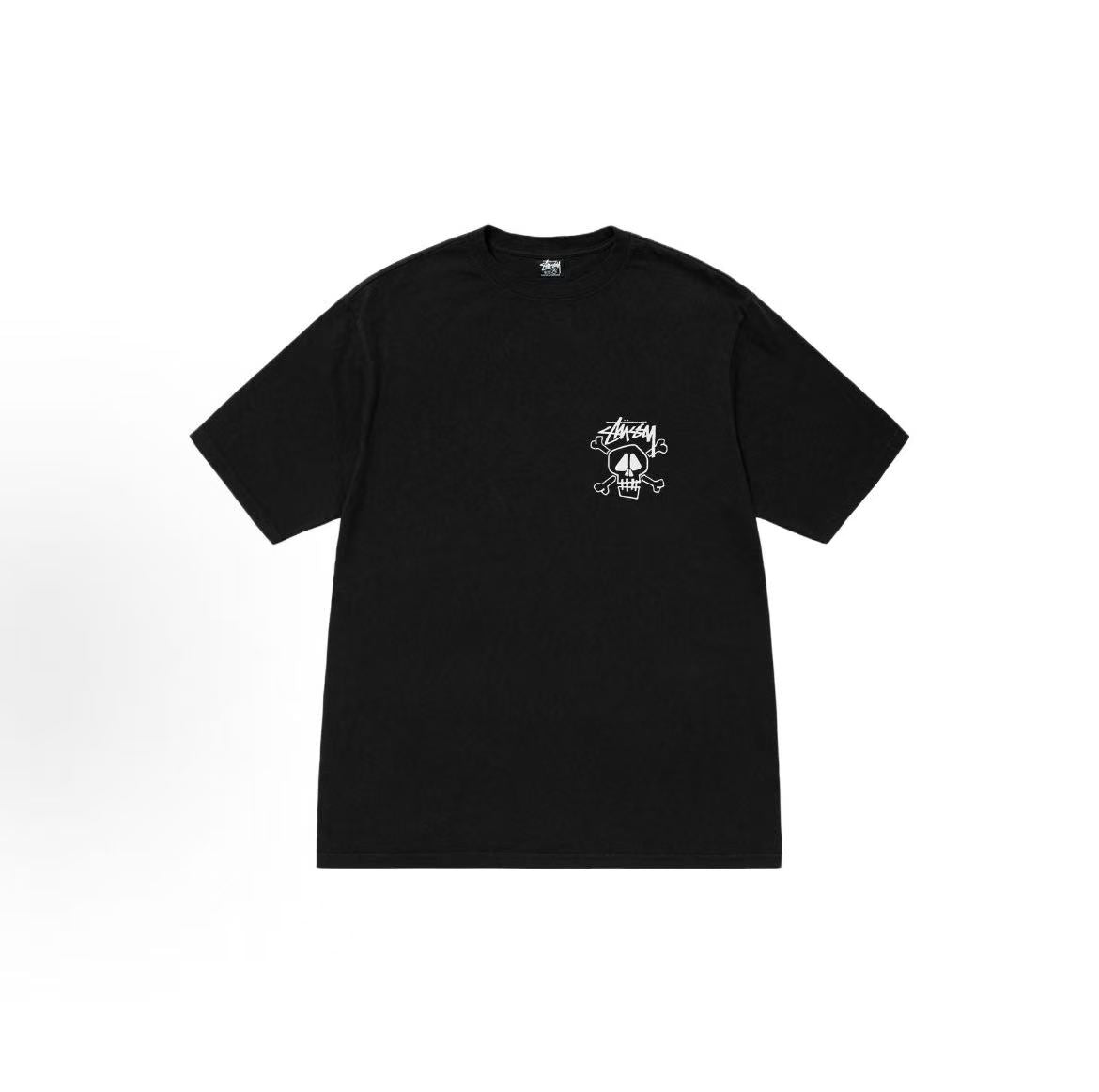 Stussy letter-style crew-neck casual T-shirt, available for both men and women