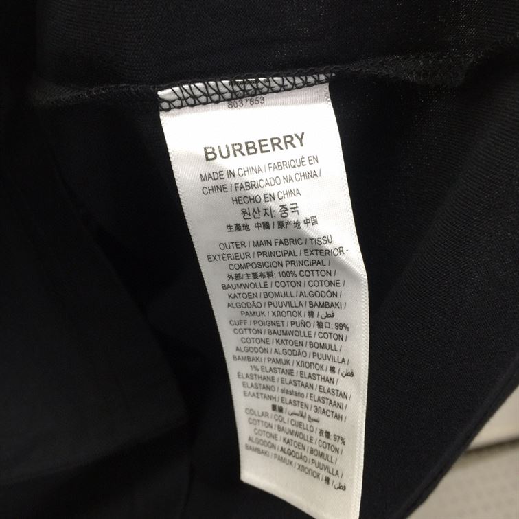 BURBERRY LOGO PRINT COTTON OVERSIZED T-SHIRT IN BLACK – BRS003