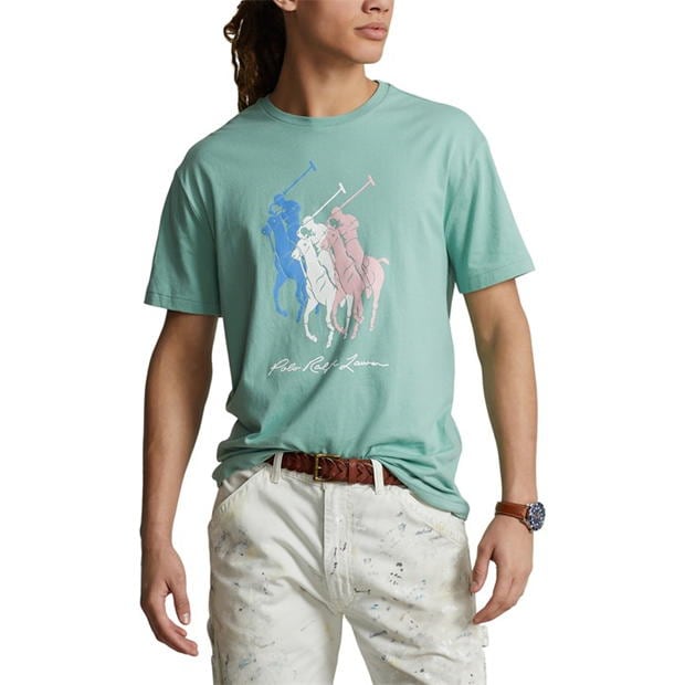 Ralph Lauren Multi Logo Tee Essex Green