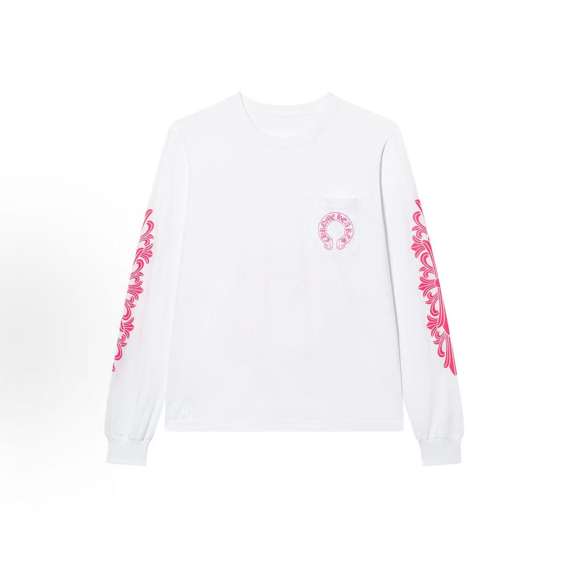 Chrome Hearts FW25 Horseshoe Sanskrit Alphabet Print Round Neck Long Sleeve T-Shirt, Unisex