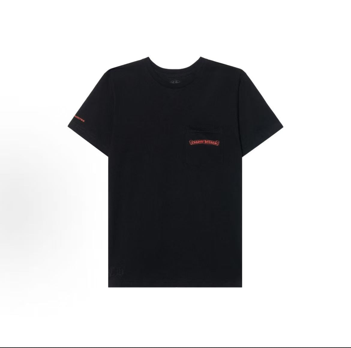 Chrome Hearts SS23 Letter-Printed Casual Short-Sleeved T-Shirt for Men - Black