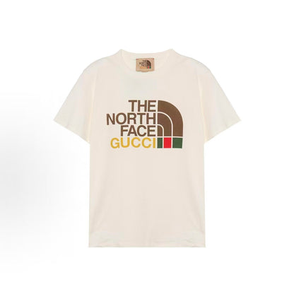 GUCCI x THE NORTH FACE Logo Letter Print Round-neck Casual Short-Sleeved Sleeveless T-shirt for Women - White