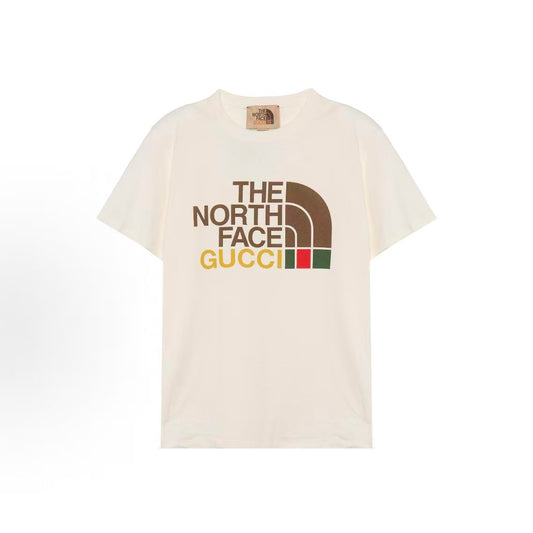 GUCCI x THE NORTH FACE Logo Letter Print Round-neck Casual Short-Sleeved Sleeveless T-shirt for Women - White