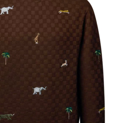LOUIS VUITTON × The Darjeeling Limited SS26 SpringSummer Collection Embroidered Long-Sleeved Round-Neck Pullover Sweater for Men