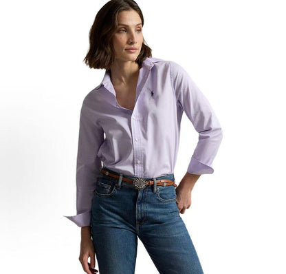 Ralph Lauren Classic Check Blouse - Elegant Long-Sleeved Casual Style - Women's Shirt