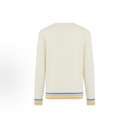 DIOR (Dior) SS24 Color Logo Letter Embroidery Round-neck Cashmere Shirt for Men