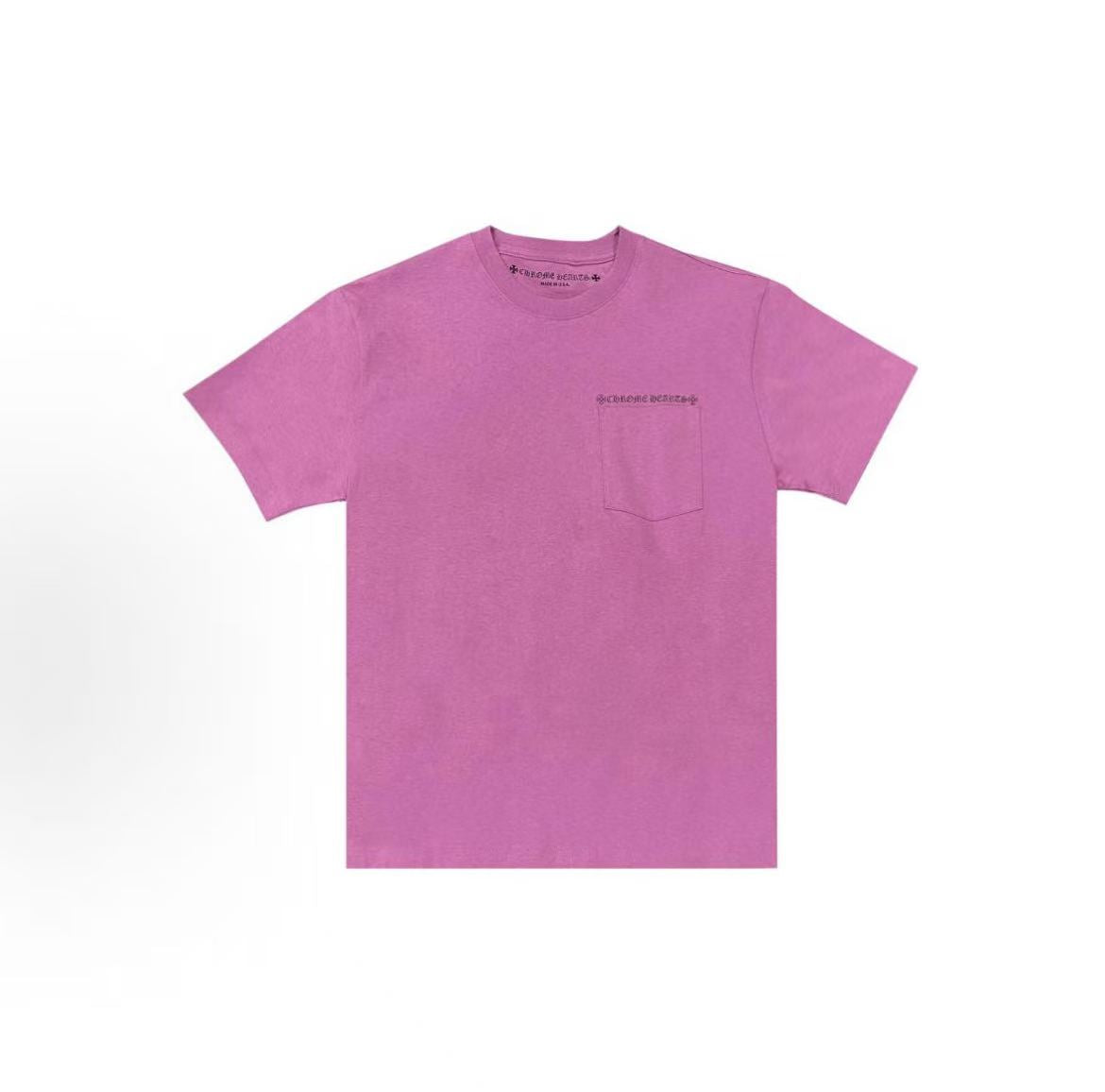 Chrome Hearts Matty Boy series - Purple Spider Web Graffiti Round-neck Short-sleeved T-shirt - For Both Men and Women - Pink