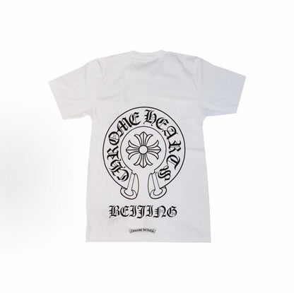 Chrome Hearts Beijing Urban Limited Series Horse Hoof Print Short-Sleeved T-Shirt (For Both Men and Women) - White