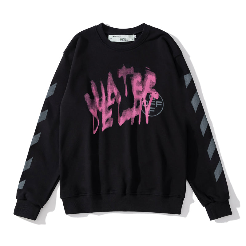 Off-White 858 logo print hoodie black