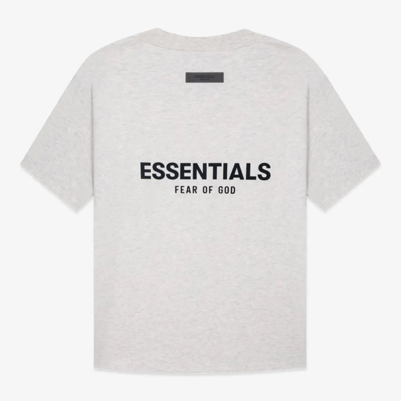 FOG FEAR OF GOD 22 multi-stitched back double row flocking ESSENTIALS letter T-shirt light oatmeal