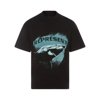 REPRESENT  SHARK JET BLACK TEE