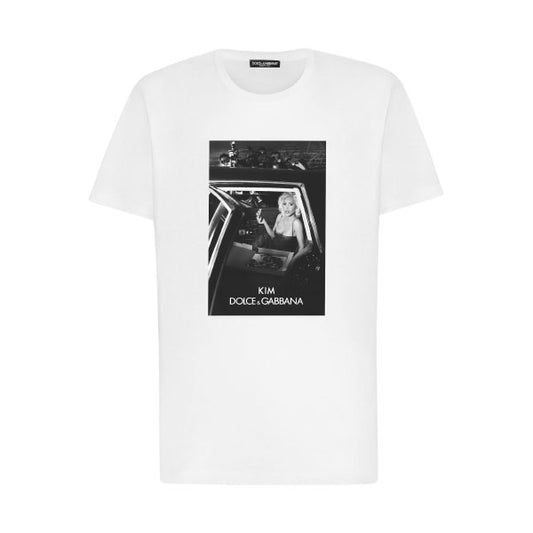 DOLCE & GABBANA CIAO KIM PIZZA-PRINT T-SHIRT – DT014