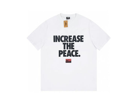 STUSSY INCREASE  THE PEACE LOGO TEE WHITE