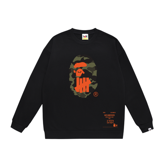 A Bathing Ape Youth Casual Camouflage Print Hoodie Black