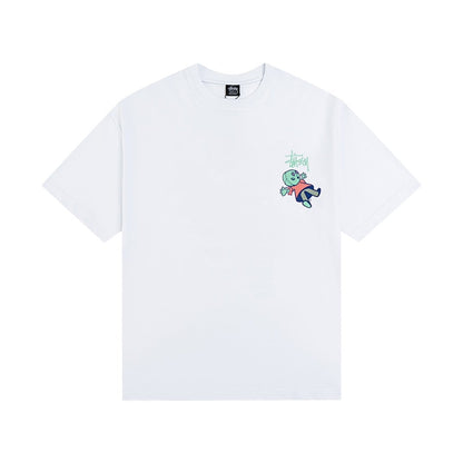 STUSSY ALIEN PRINT TEE WHITE