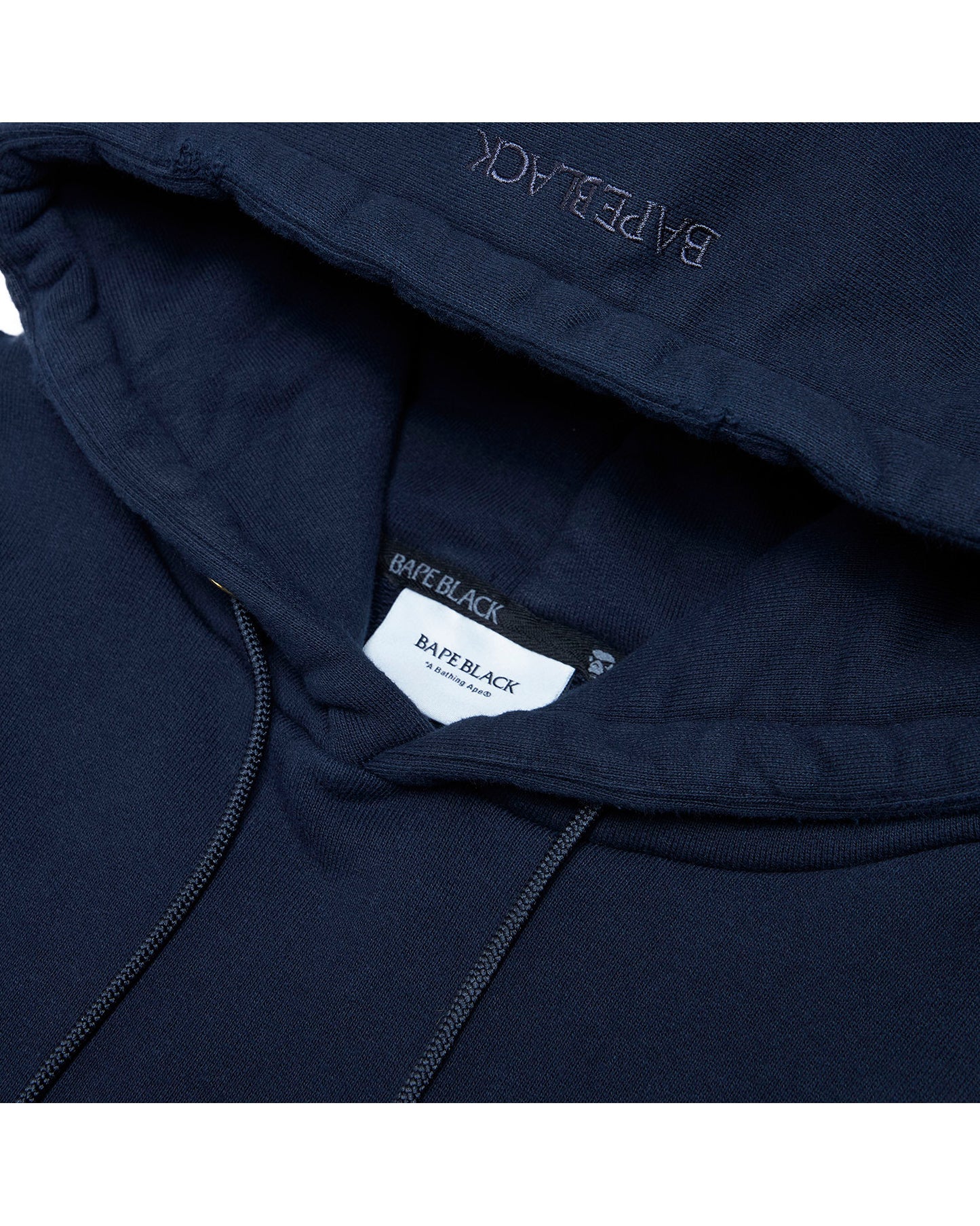 A Bathing Ape Distressed logo hoodie In Navy Blue