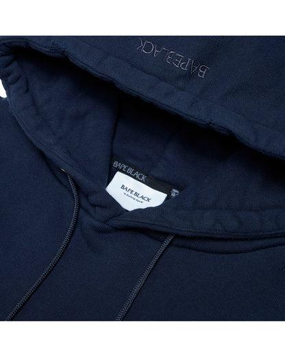 A Bathing Ape Distressed logo hoodie In Navy Blue