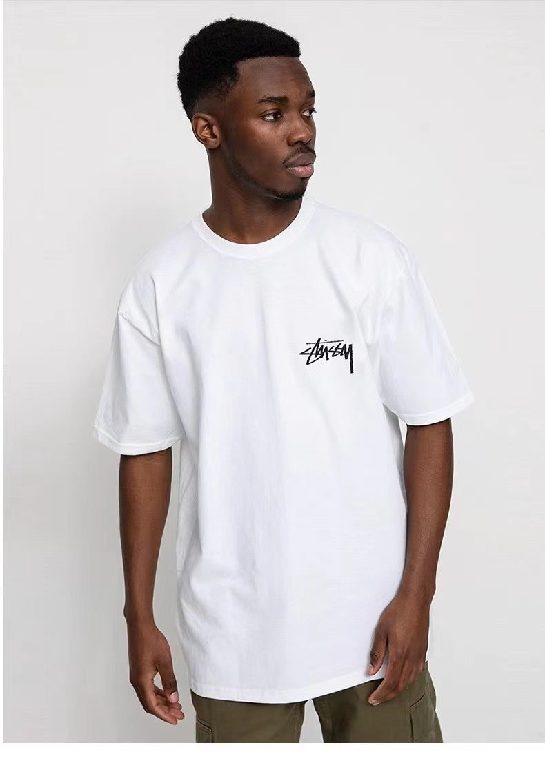 STUSSY  BIG S LOGO TEE WHITE