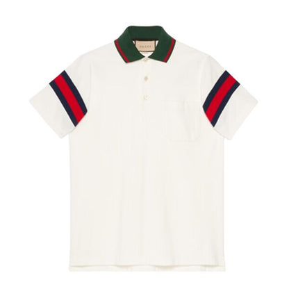GUCCI COTTON JERSEY POLO WITH WEB – GGS029