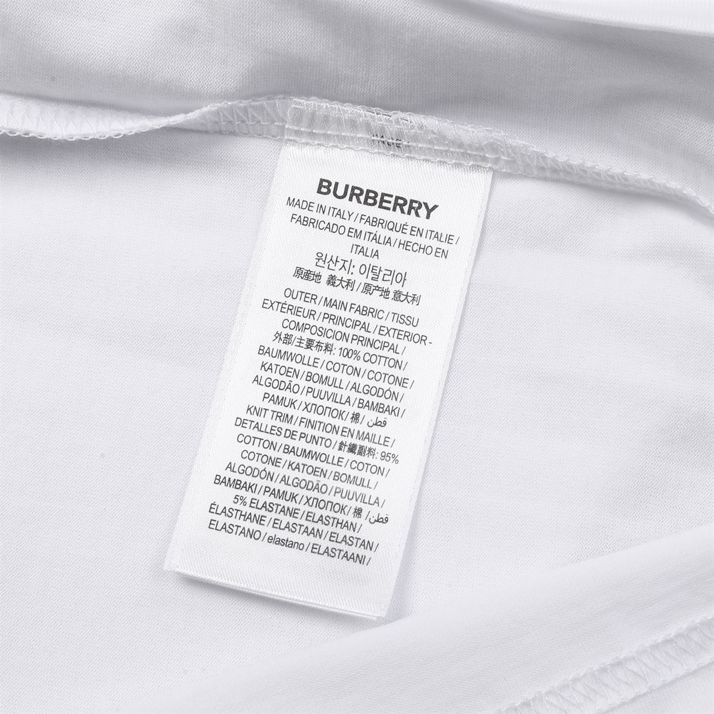 BURBERRY LOGO PRINT COTTON OVERSIZED T-SHIRT IN WHITE – BRS004