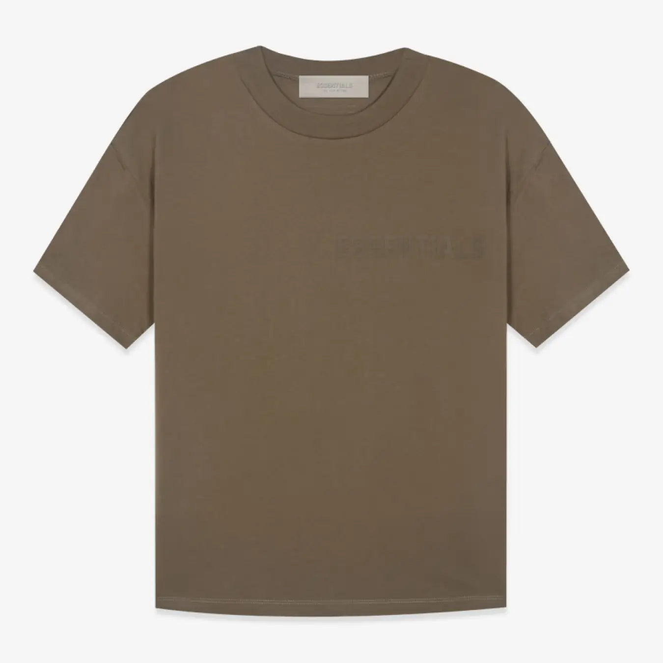 FOG FEAR OF GOD 22 ESSENTIALS double line single row flocking loose T-shirt brown black