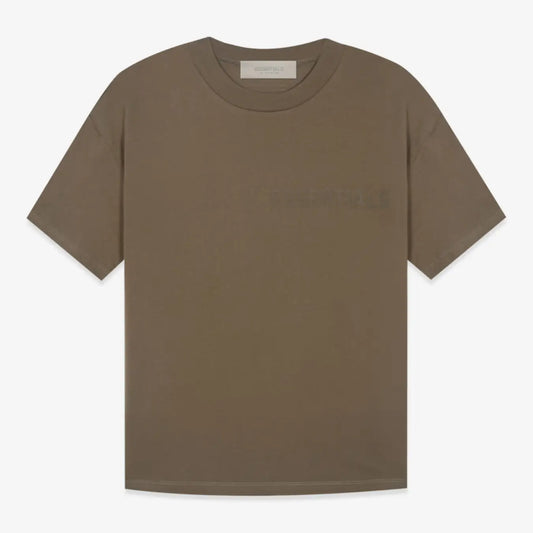 FOG FEAR OF GOD 22 ESSENTIALS double line single row flocking loose T-shirt brown black