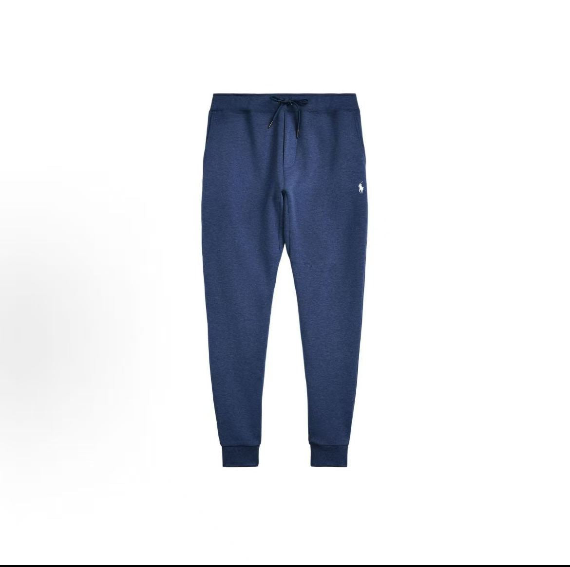 Ralph Lauren SS24 Solid-color Logo Embroidered Tight-Fitting Athletic Pants for Men in Sky Blue