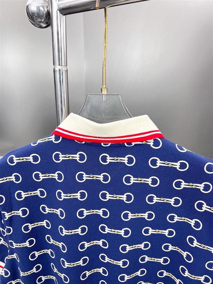 GUCCI HORSEBIT PRINT COTTON POLO SHIRT – GGS046