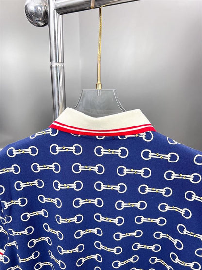 GUCCI HORSEBIT PRINT COTTON POLO SHIRT – GGS046