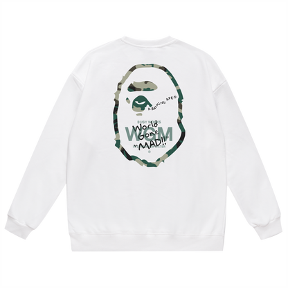 A Bathing Ape Logo Hoodie White