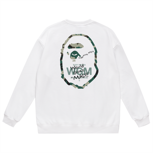 A Bathing Ape Logo Hoodie White
