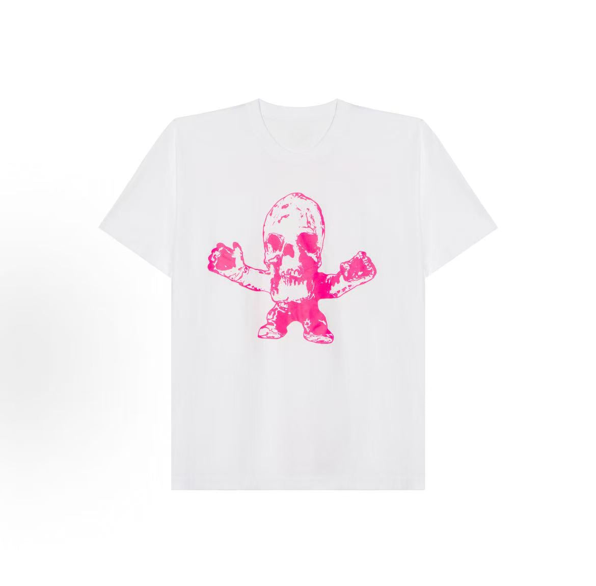 Chrome Hearts Foti series graffiti-print round-neck straight-leg short-sleeved T-shirt for men, in white color.