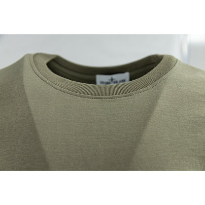 Stone Island Logo Tee In Army Green